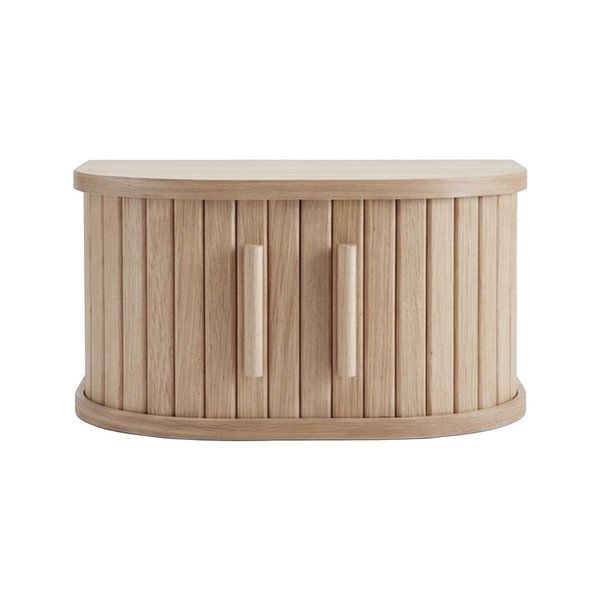 Szafka nocna w dekorze dębu wisząca/z półką w jasnym naturalnym kolorze Meta – Unique Furniture-image-1