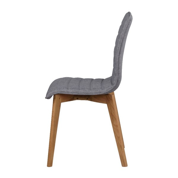 Szare krzesło do jadalni z brązowymi nogami Rowico Grace-image-2