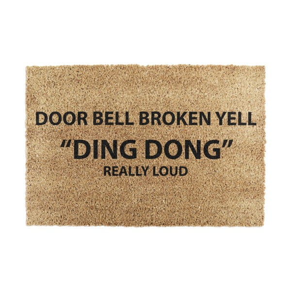 Wycieraczka z włókna kokosowego 40x60 cm Yell Ding Dong – Artsy Doormats