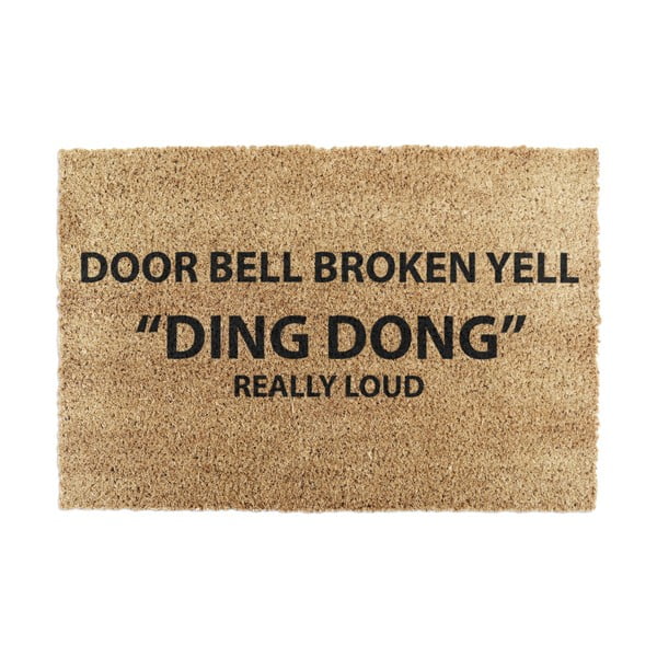 Wycieraczka z włókna kokosowego 40x60 cm Yell Ding Dong – Artsy Doormats