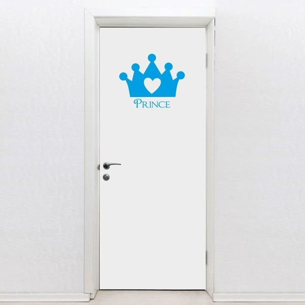 Niebieska naklejka na drzwi Prince