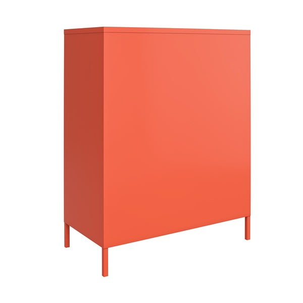 Pomarańczowa metalowa szafka Novogratz Cache, 80x102 cm-image-3