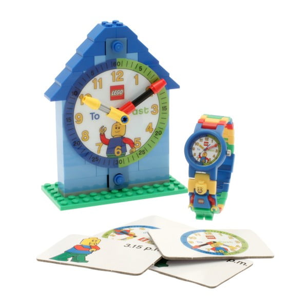 Niebieski zegarek i tablica edukacyjna LEGO® Time Teacher