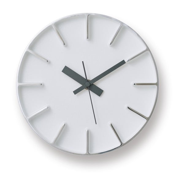 Biały zegar Lemnos Clock Edge, ⌀ 18 cm