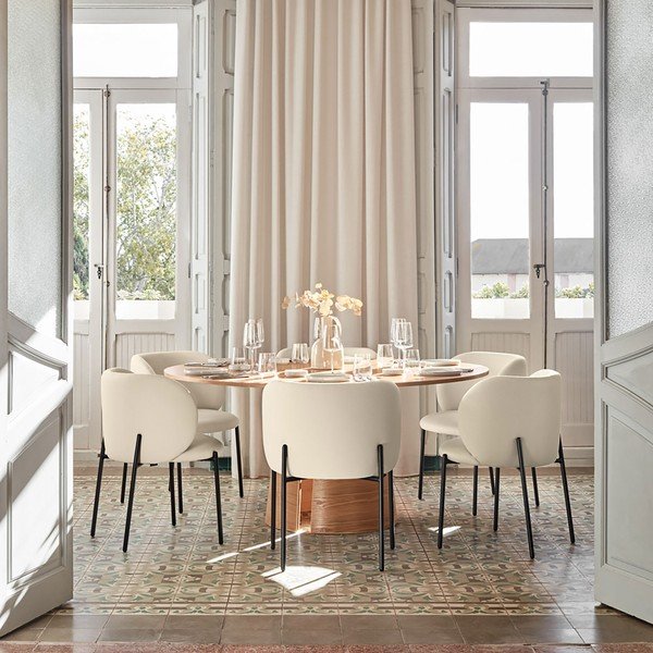 Okrągły stół w dekorze jesionu ø 157 cm Cep – Teulat-image-3