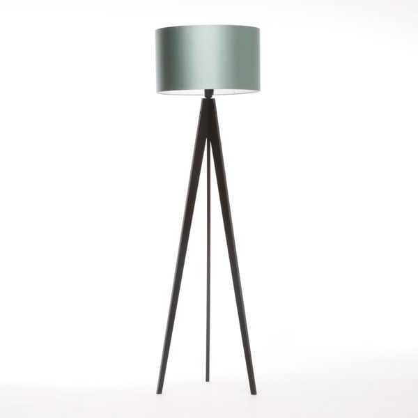 Zielono-niebieska lampa stojąca 4room Artist, czarna lakierowana brzoza, 150 cm