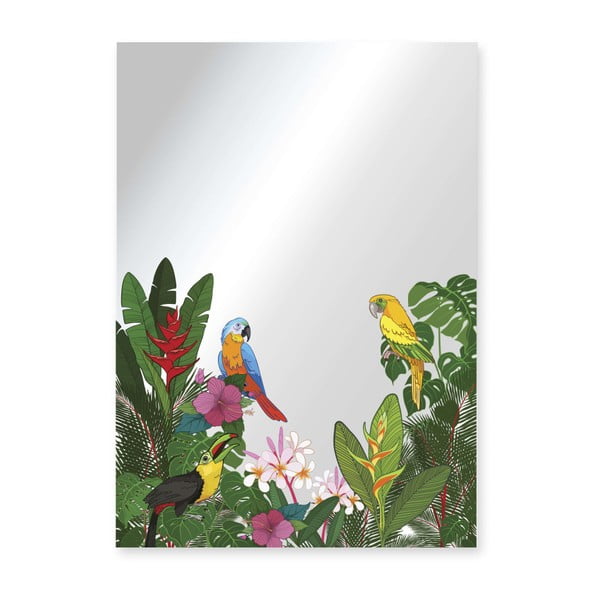 Lustro wiszące Surdic Espejo Decorado Tropical Birds, 50x70 cm