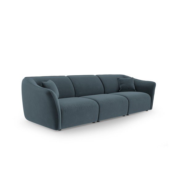Niebieska aksamitna sofa 292 cm Tokyo – Cosmopolitan Design-image-2