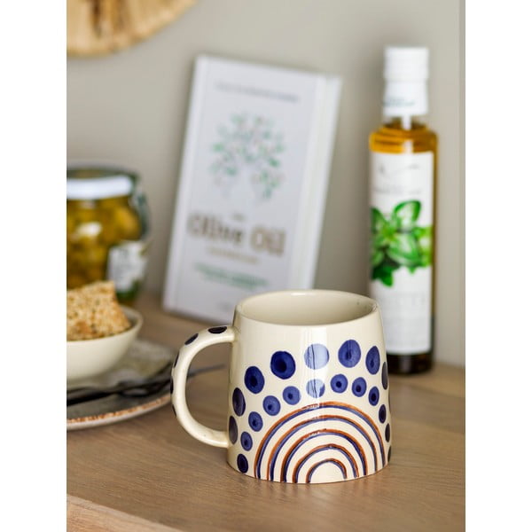 Ciemnoniebiesko-beżowy kamionkowy kubek 515 ml Shama – Bloomingville-image-1