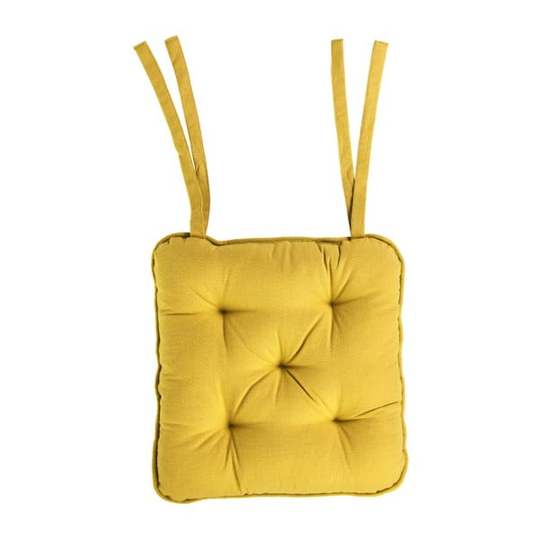 Żółta poduszka na krzesło Butlers Airlines, 35x37 cm