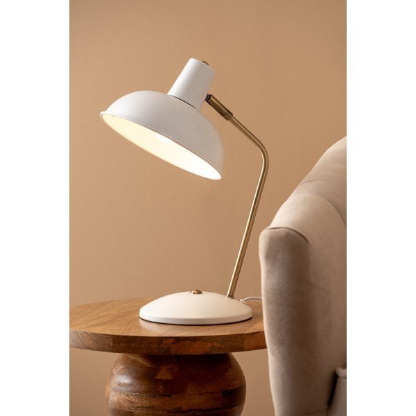 Biała lampa stołowa Present Time Leitmotiv Hood-image-1