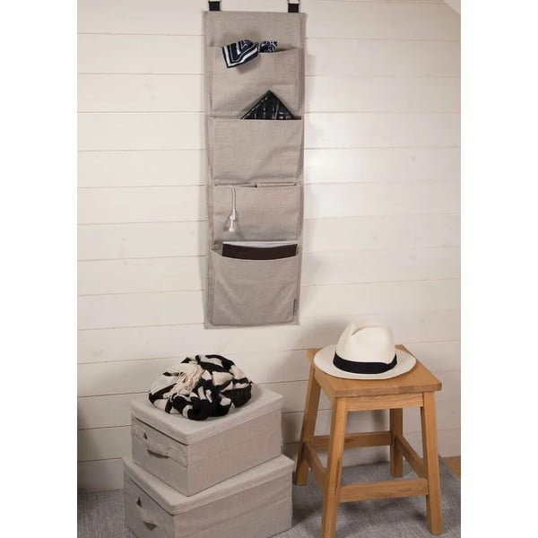 Czarny tekstylny pojemnik z pokrywką 35x26x19 cm Soft Storage – Bigso-image-1