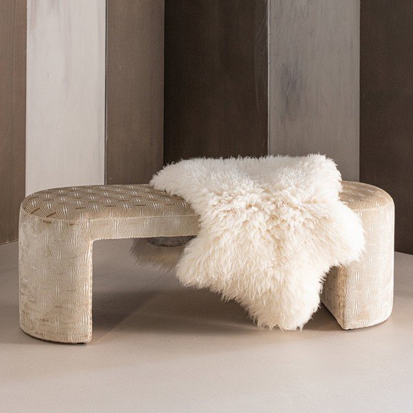 Beżowa tapicerowana ławka Jacob – WOOOD-image-1