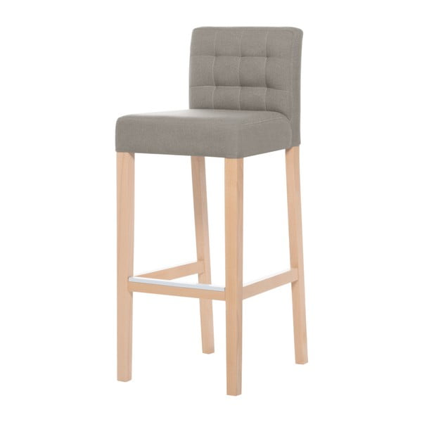 Beżowe krzesło barowe z brązowymi nogami Ted Lapidus Maison Jasmin