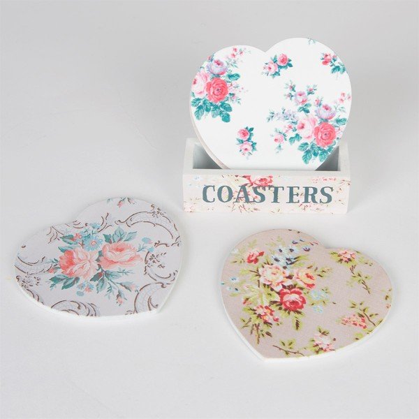 Zestaw 4 podstawek Sass & BelleRose Heart-image-1