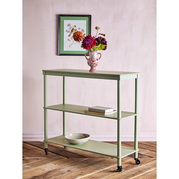 Zielony regał na kółkach 102x91x36 cm Harald – Bloomingville-image-1