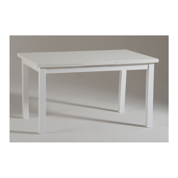 Biały drewniany stół rozkładany Castagnetti Wyatt, 140 cm