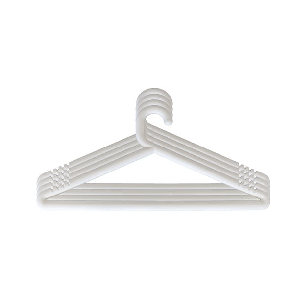 Zestaw 4 białych wieszaków Karup Design Hongi White-image-1