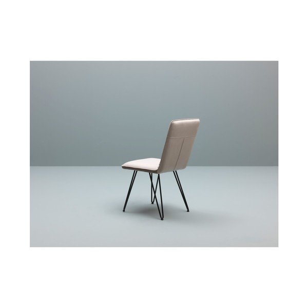 Zestaw 4 szarych krzeseł z czarną konstrukcją Design Twist Elice-image-4