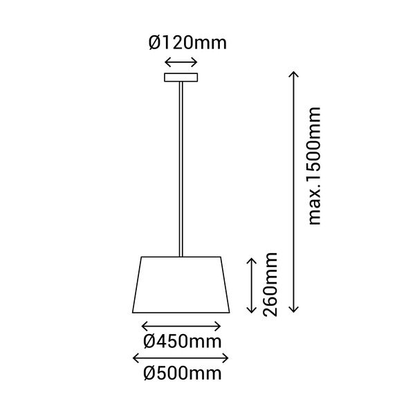 Szara lampa wisząca z tekstylnym kloszem ø 50 cm – SULION-image-3