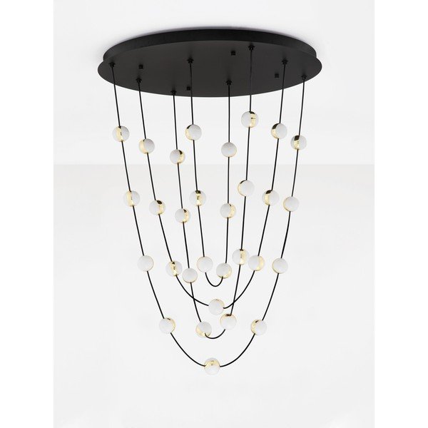 Aluminiowa lampa wisząca LED ze ściemniaczem w kolorze matowej czerni z kloszem ze szkła akrylowego ø 84 cm Alcinoe – Nova Luce-image-3