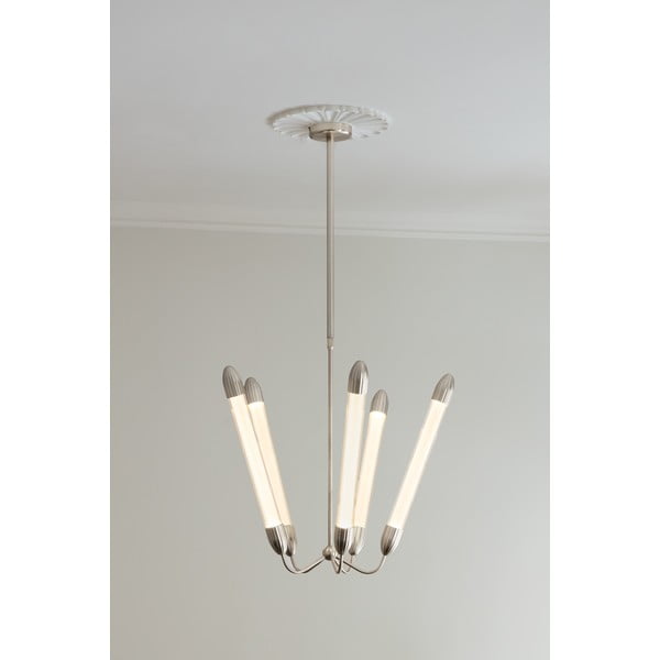 Stalowa lampa wisząca w kolorze srebra ze szklanym kloszem ø 86 cm Lemon Squeeze – UMAGE-image-1
