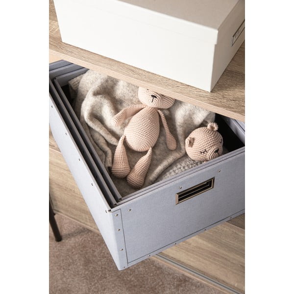 Jasnoszare kartonowe pojemniki zestaw 3 szt. Ture – Bigso Box of Sweden-image-3