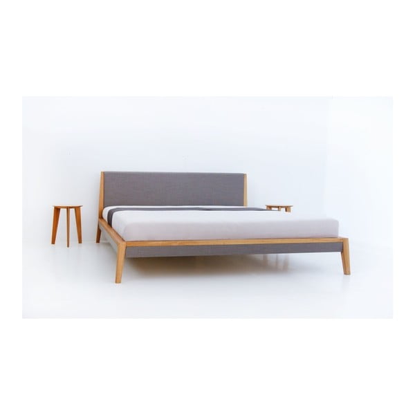 Łóżko z litego drewna dębowego Javorina Ka, 160x200 cm