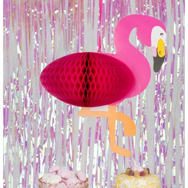 Dekoracja papierowa Rex London Flamingo Honeycomb-image-1