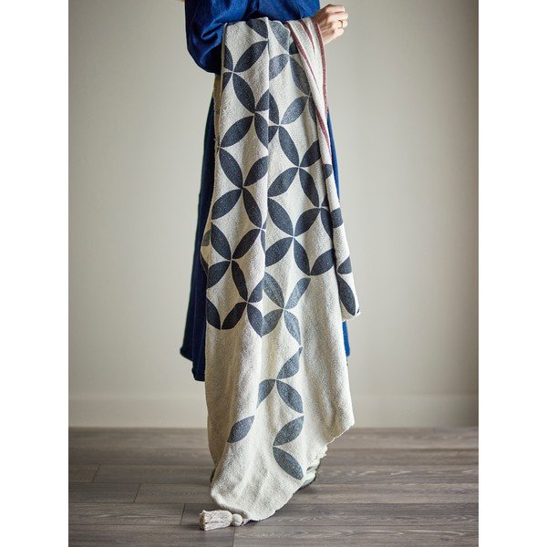 Koc z mieszanki bawełny 130x155 cm Forma – Bloomingville-image-1