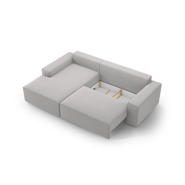 Jasnoszary rozkładany narożnik (lewostronny) Jodie – Micadoni Home-image-4