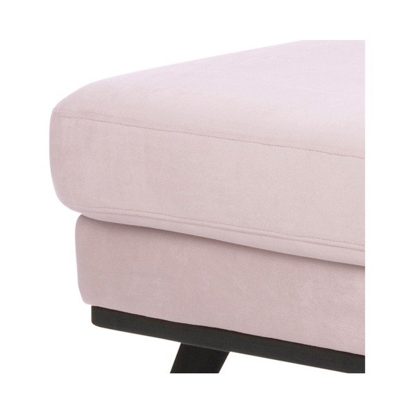 Pudroworóżowa aksamitna sofa Actona Norwich, lewostronna-image-1