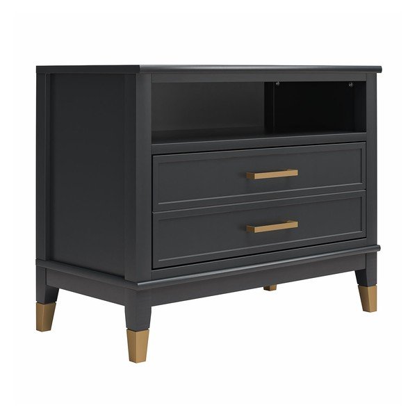 Czarna szafka nocna Westerleigh – CosmoLiving by Cosmopolitan-image-2