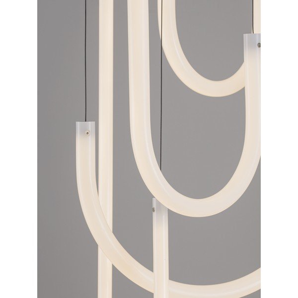 Biała/w kolorze matowej czerni stalowa lampa wisząca LED ze ściemniaczem z kloszem ze szkła akrylowego ø 50 cm Topaz – Nova Luce-image-3