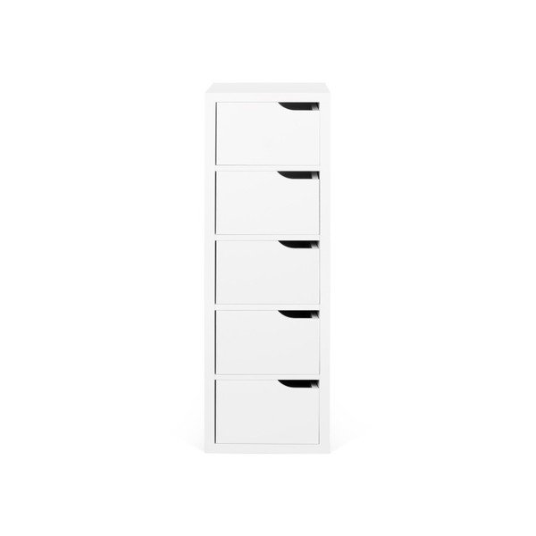 Biała komoda z 5 szufladami TemaHome Basic-image-3