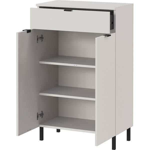 Kremowa wysoka szafka łazienkowa 60x97 cm Arcena – Germania-image-3