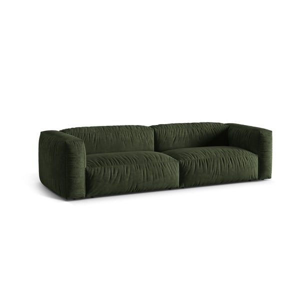 Zielona aksamitna sofa modułowa 320 cm Martina – Micadoni -image-1