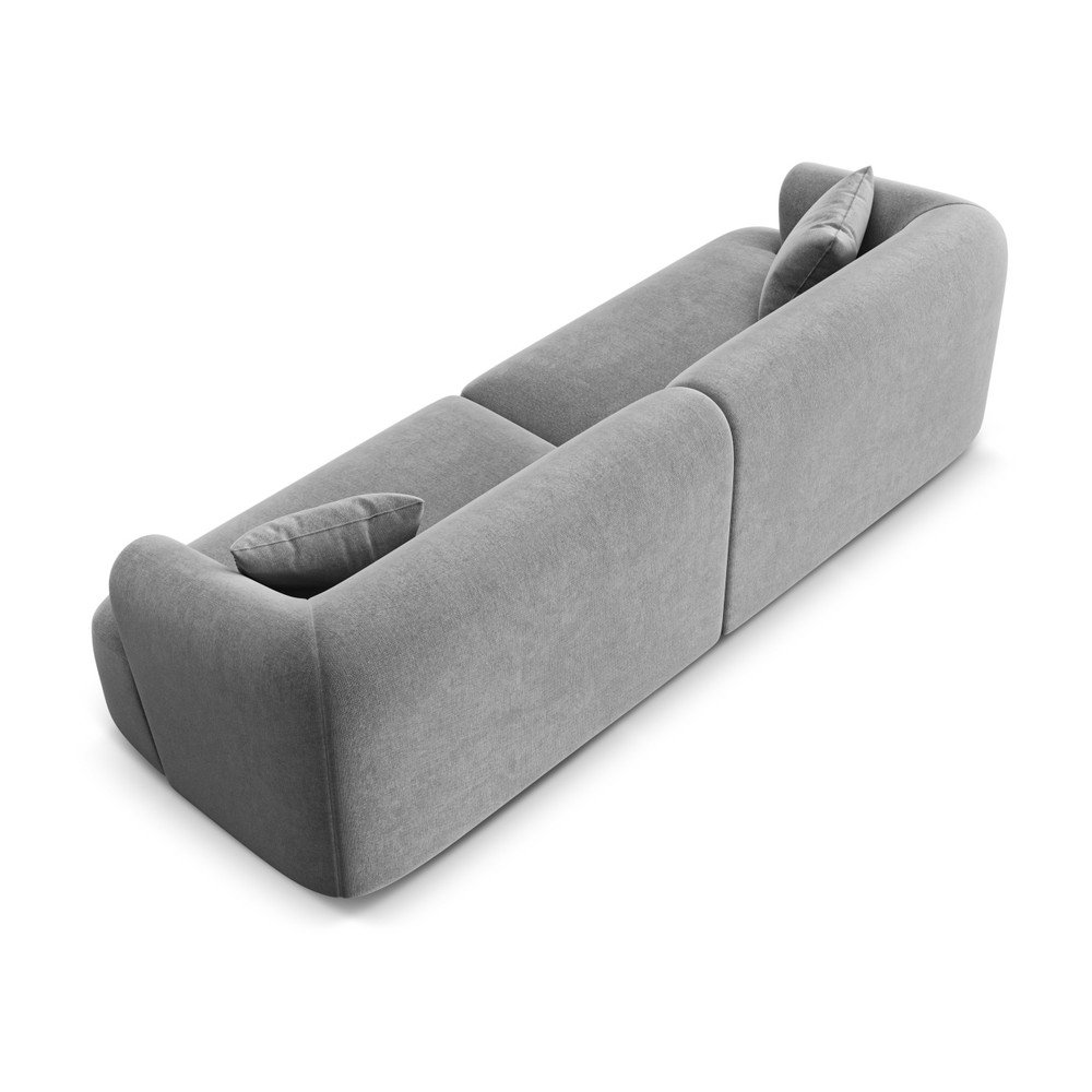Jasnoszara aksamitna sofa 255 cm Campi – Cosmopolitan Design (zdjęcie 4)