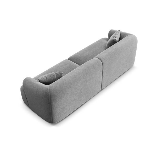 Jasnoszara aksamitna sofa 255 cm Campi – Cosmopolitan Design-image-4