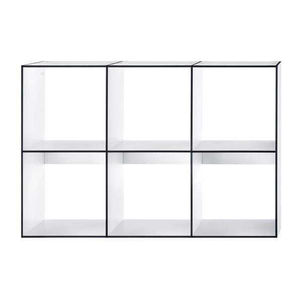 Półki z białym wnętrzem Hans Hansen Modul Library 3x2