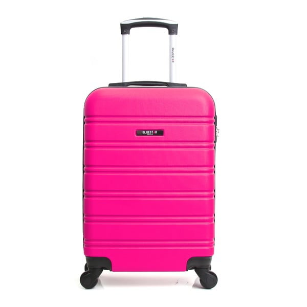 Różowa walizka podróżna na kółkach Blue Star Bilbao, 35 l