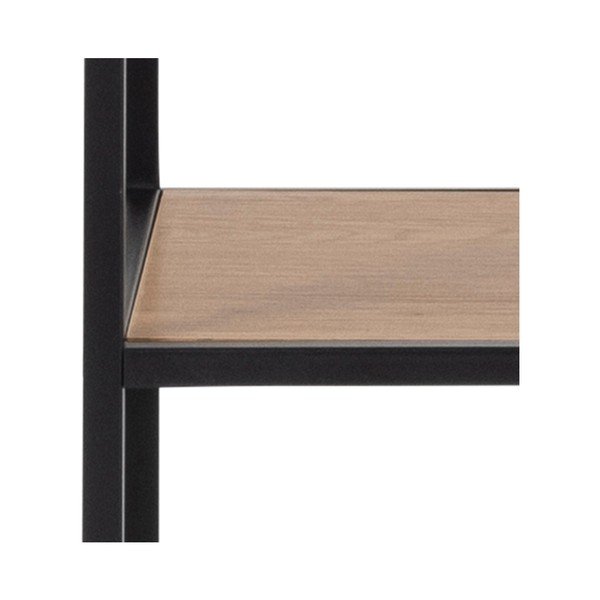 Czarno-naturalny regał w dekorze dębu 135x185 cm Seaford – Actona-image-4