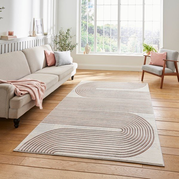 Różowo-jasnoszary dywan 160x220 cm Apollo – Think Rugs-image-1