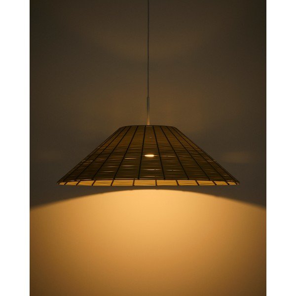 Beżowy abażur z imitacji rattanu ø 70 cm Saranella – Kave Home-image-2