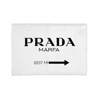 Biało-czarny dywanik łazienkowy Really Nice Things Prada, 60x40 cm