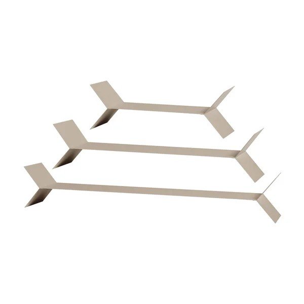 Beżowe metalowe półki zestaw 3 szt. 80 cm Lorin – WOOOD-image-4
