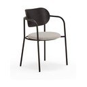 Czarno-szare krzesło w dekorze jesionu Eclipse – Teulat