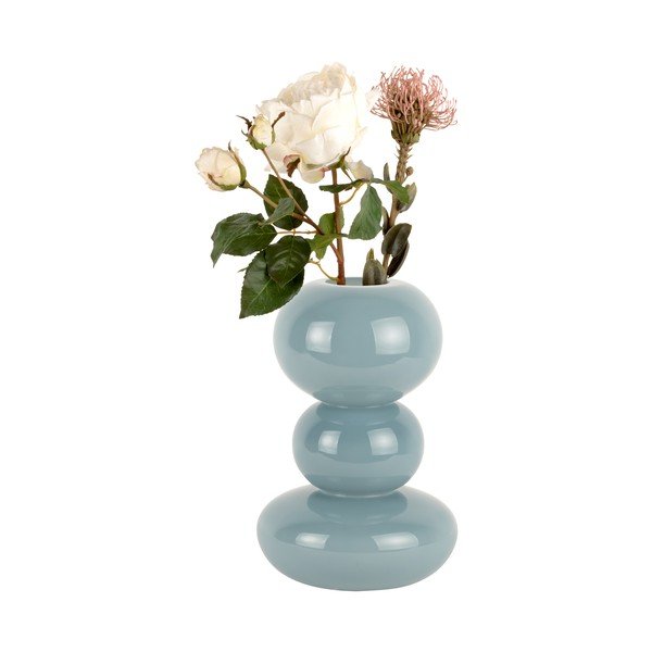 Niebieski szklany wazon Bubbles – PT LIVING-image-2