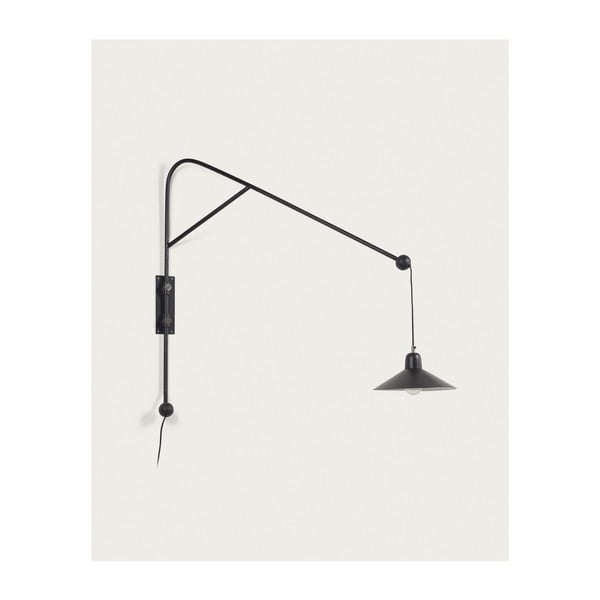 Czarny kinkiet ø 30 cm Eleazar – Kave Home-image-2