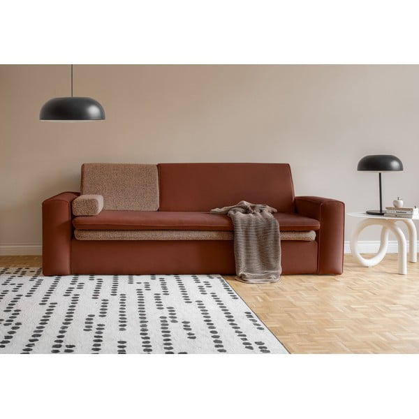 Ceglasta rozkładana sofa 237 cm Wilson – Miuform-image-1